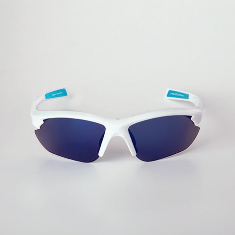 pyeSPORT White + Ice Blue with Blue Mirror Lens